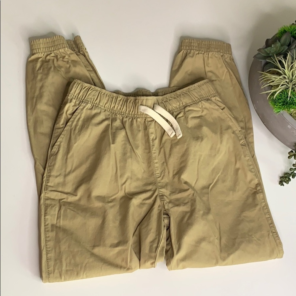 Children’s Place casual khaki street style pull on pants boys 14 kids tan